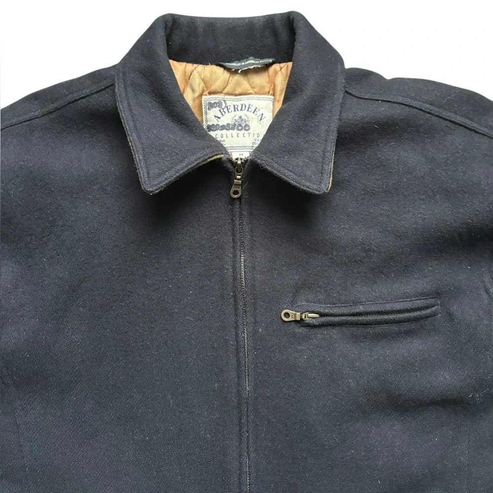 Aberdeen men’s recycled wool black jacket, size medium. - Picture 3 of 11